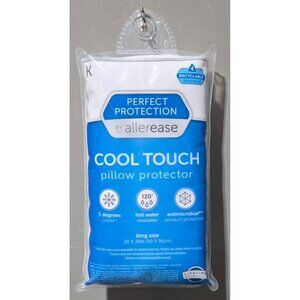 Aller-Ease Perfect Protection King Sz Zippered Cool Touch White Pillow Protector